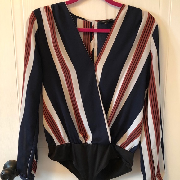 Stripped Bodysuit - Picture 1 of 3